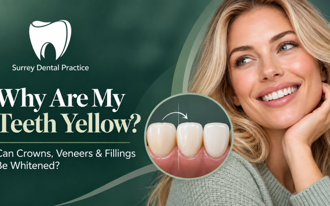 Why Are My Teeth Yellow, and Can Crowns, Veneers or Fillings Be Whitened?